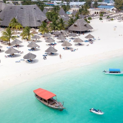 zanzibar beach aerial photo